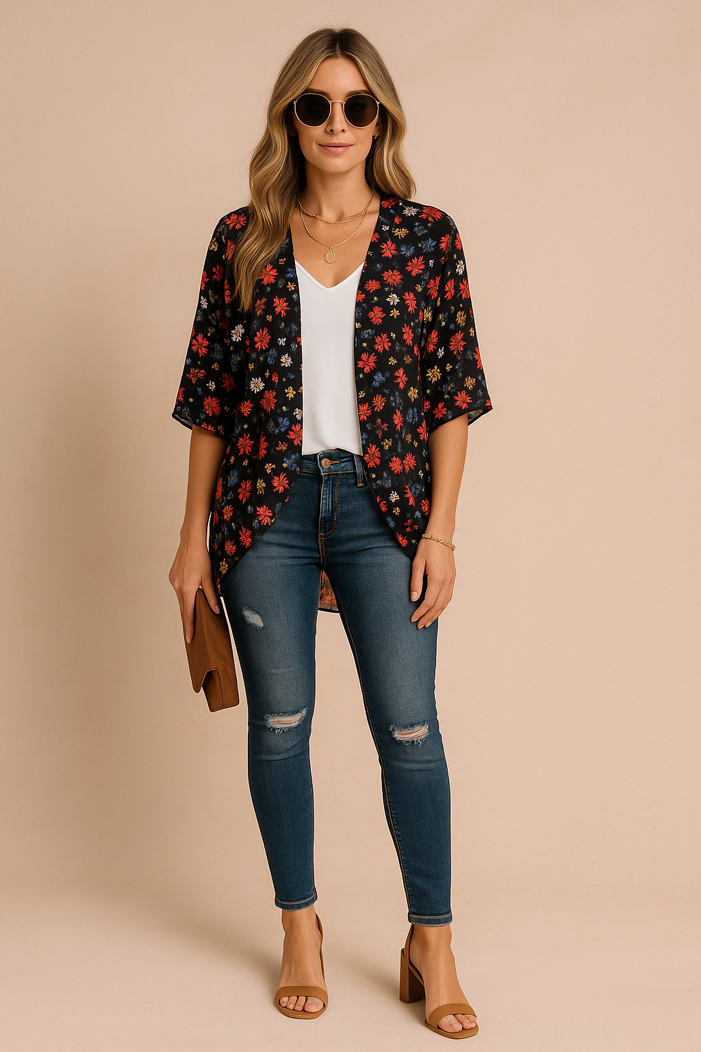 Amiri | Zwiewne Kimono Damskie z Printem