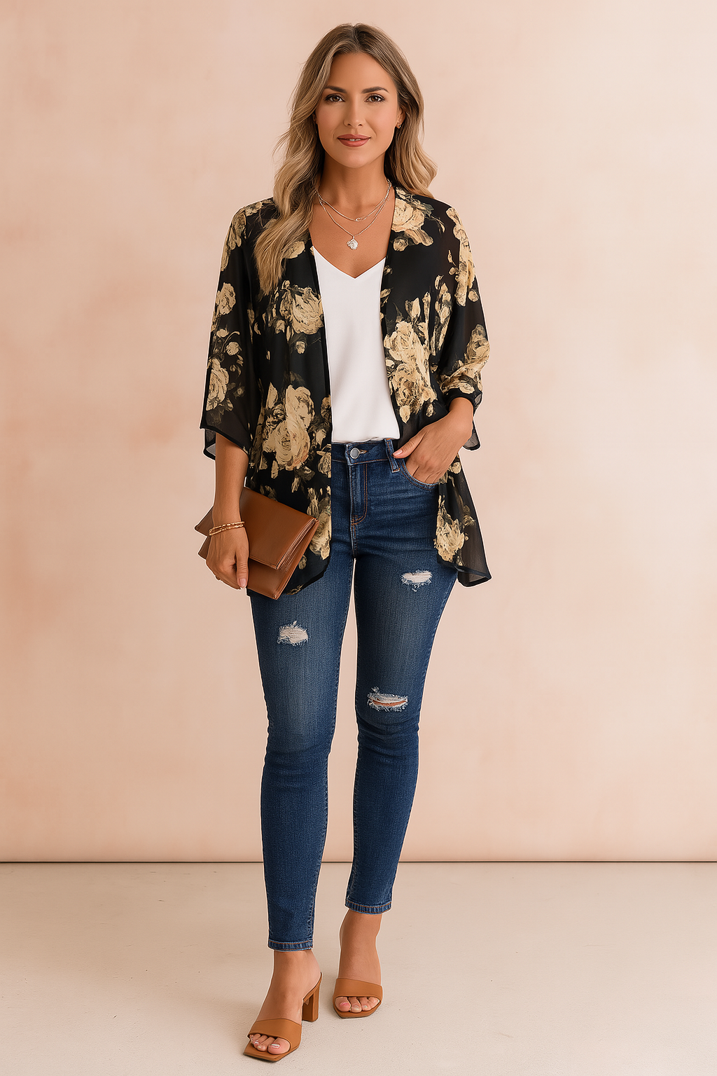 Amiri | Zwiewne Kimono Damskie z Printem
