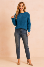 Aneta | Sweter w prążkowany wzór