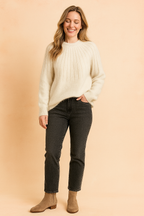 Aneta | Sweter w prążkowany wzór
