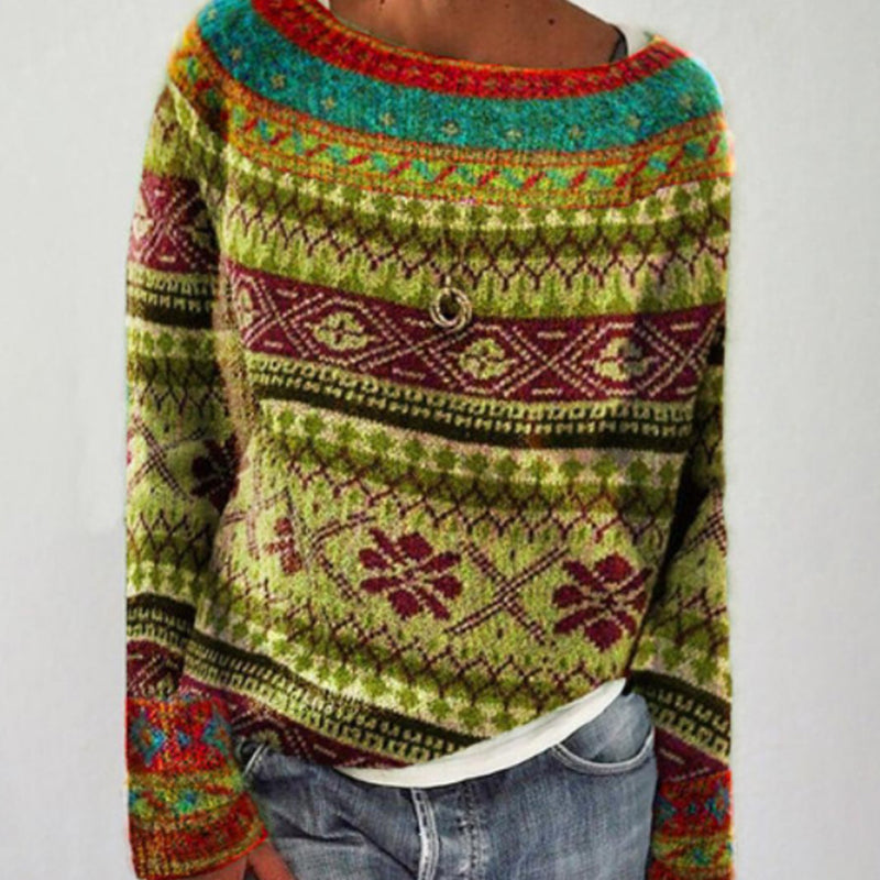 Anne™ – zimowy sweter vintage z dzianiny