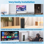 Antena telewizyjna 2026 do smart TV, zasięg ponad 8000 km, cyfrowa antena HD do montażu wewnętrznego i zewnętrznego ze w