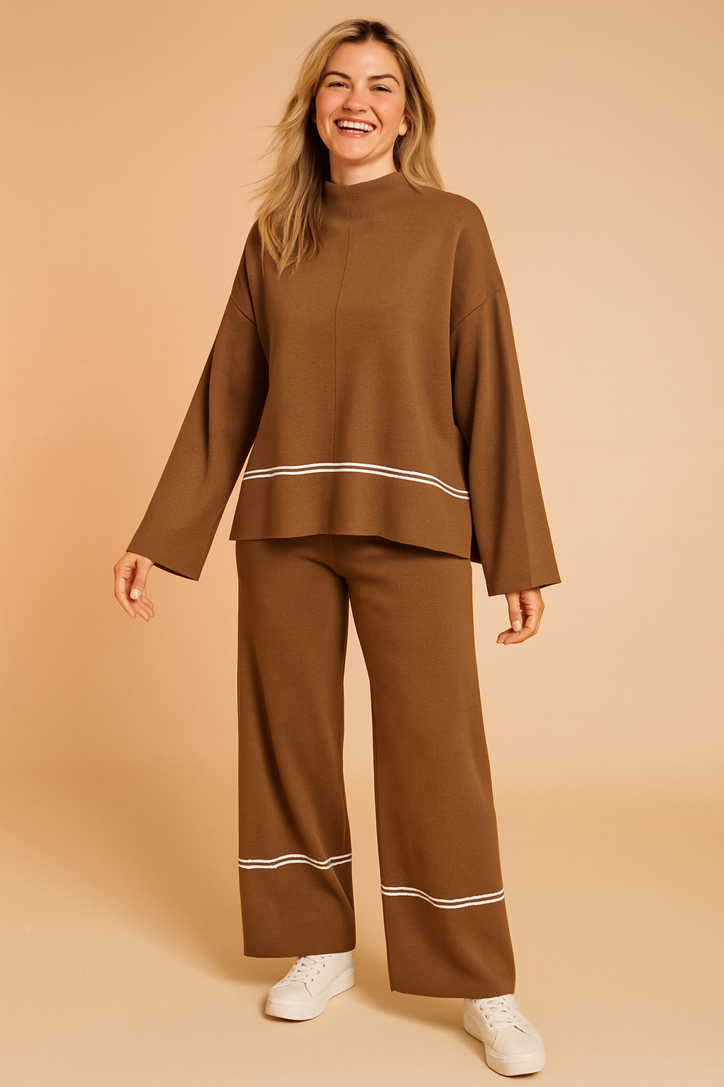 Barbara| Stylowy Zestaw z Kontrastowymi Lamówkam