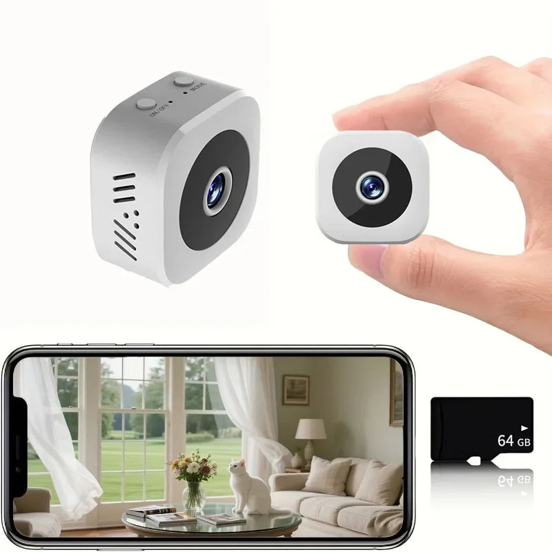 Bezprzewodowa kamera monitorująca 1080P HD z nocnym widzeniem i magnetycznym uchwytem, kompaktowa 71 g
