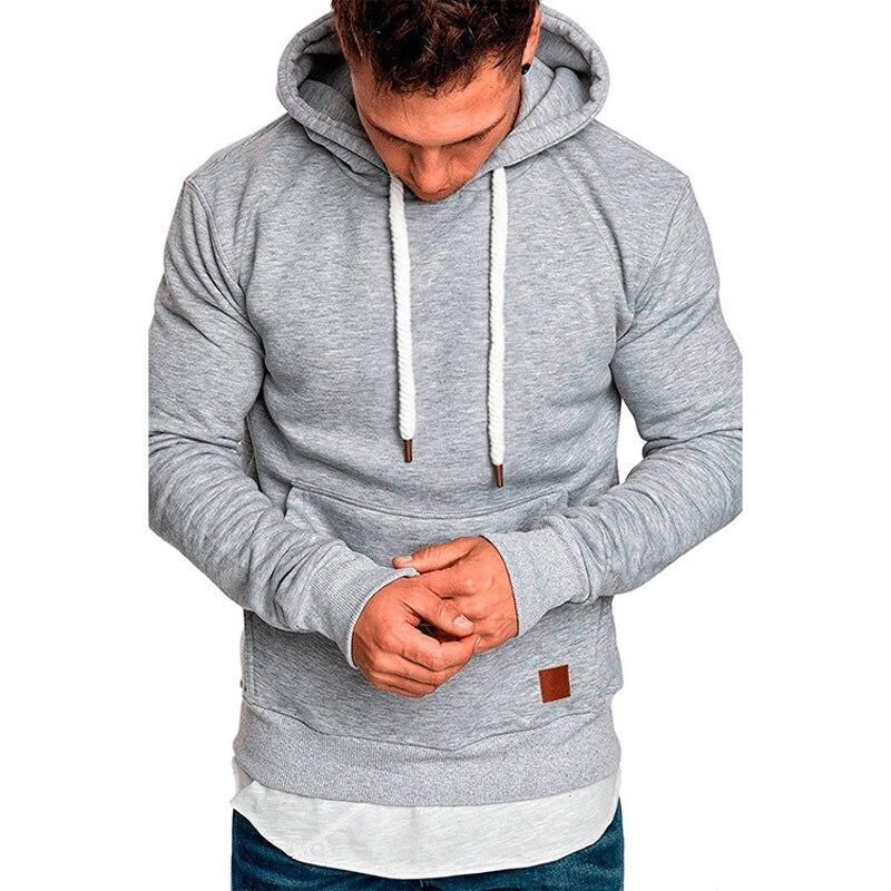 Bluza męska z kapturem i białymi sznurkami