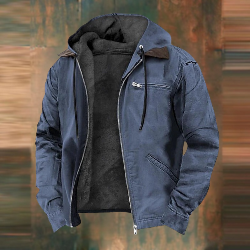 Bluza męska z kapturem ocieplana - kurtka i bluza w jednym
