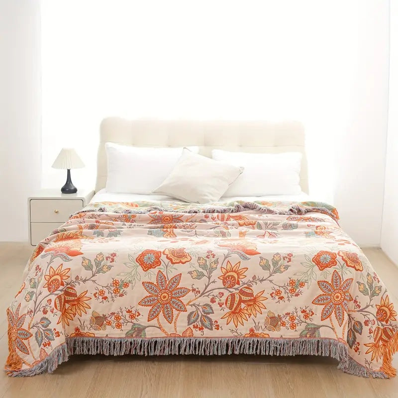 Bohol Rustic – kwiatowy koc w stylu boho