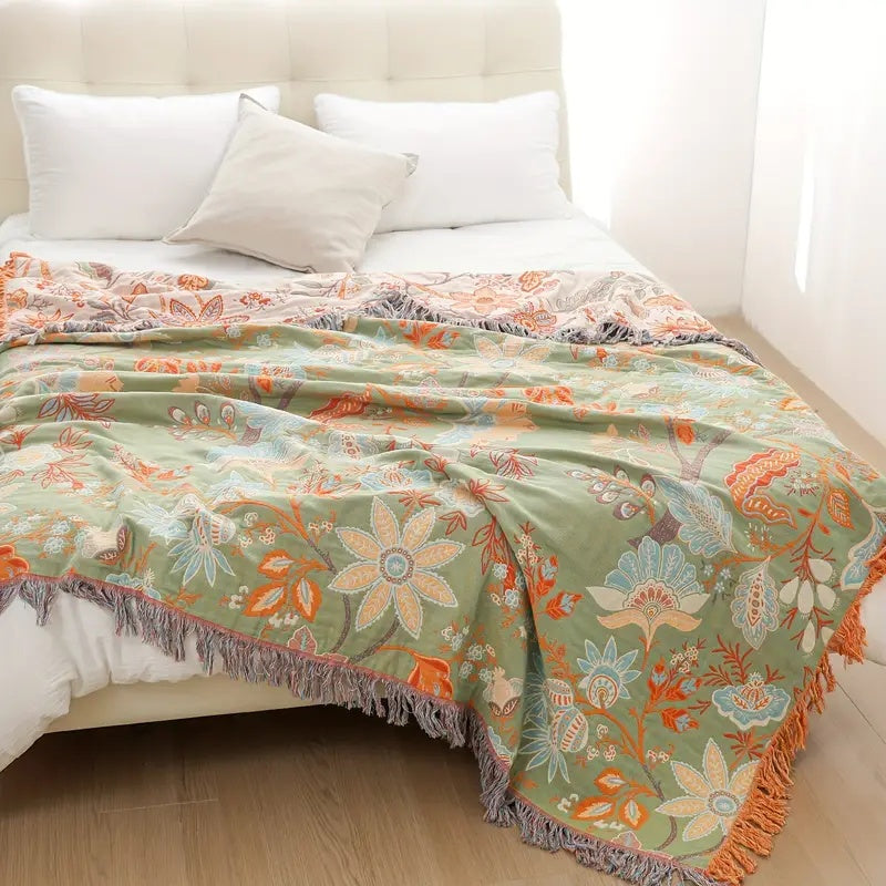 Bohol Rustic – kwiatowy koc w stylu boho