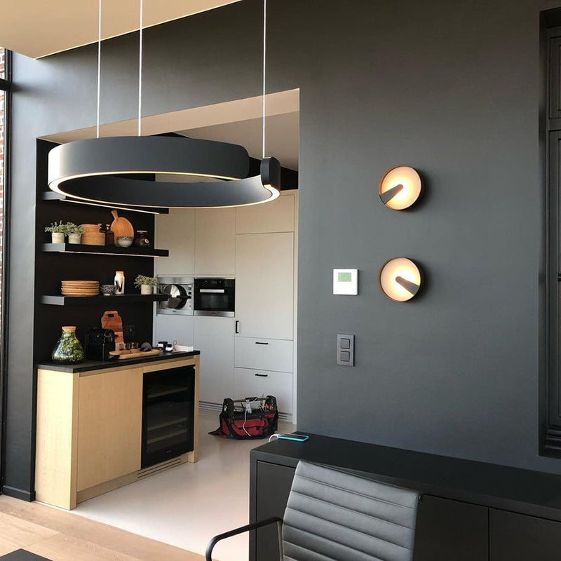 CircuLume: Runde LED-Pendelleuchte aus Metall mit modernem Design – für Wohnzimmer & Flur
