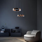 CircuLume: Runde LED-Pendelleuchte aus Metall mit modernem Design – für Wohnzimmer & Flur