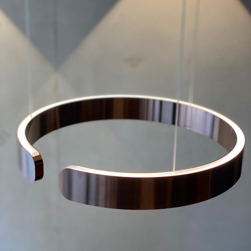 CircuLume: Runde LED-Pendelleuchte aus Metall mit modernem Design – für Wohnzimmer & Flur