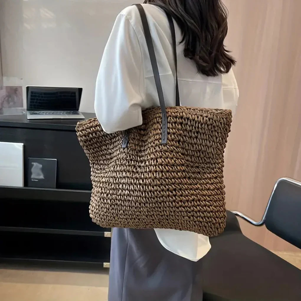 Damska torba tote z plecionki