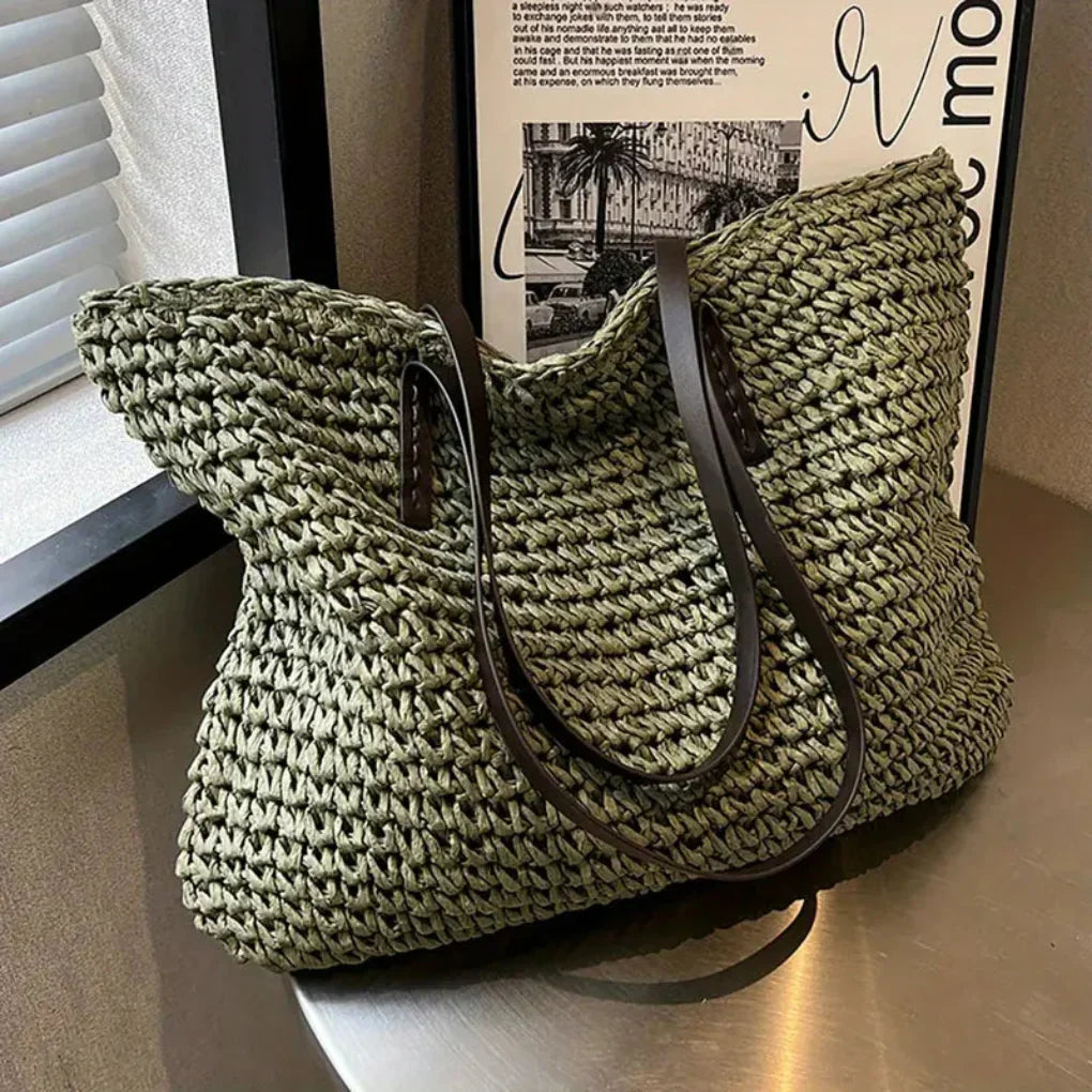 Damska torba tote z plecionki