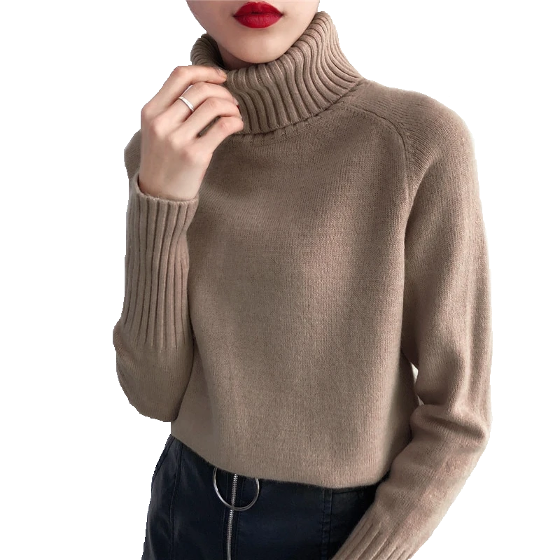 Damski Dopasowany Sweter z Golfem – Elegancja na Każdą Okazję