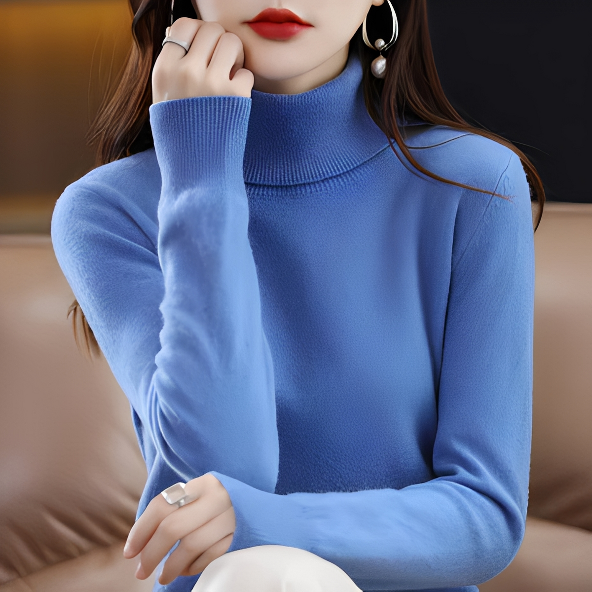 Damski Sweter z Golfem - Ciepło i Elegancja na Zimę
