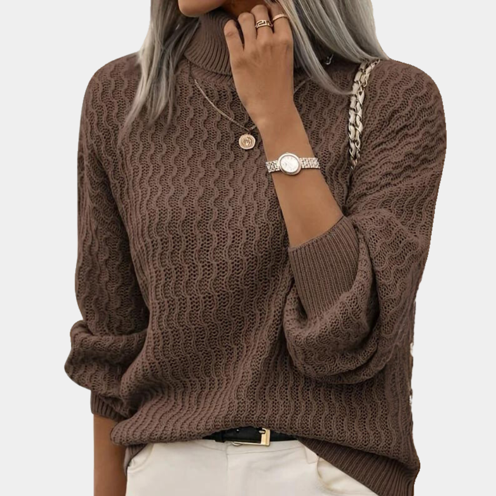 Damski Sweter z Golfem – Elegancja i Komfort na Zimę
