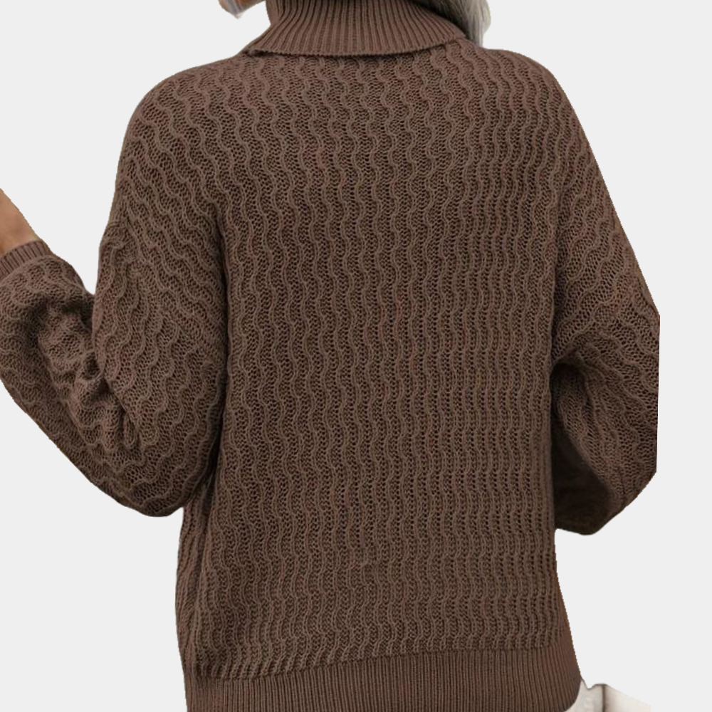 Damski Sweter z Golfem – Elegancja i Komfort na Zimę