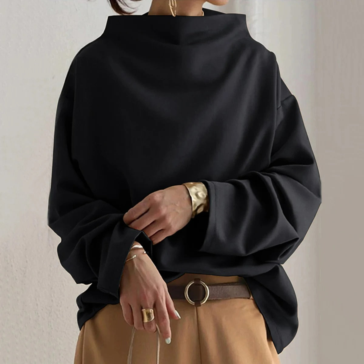 Damski Sweter z Golfem – Klasyczny, Ciepły i Elegancki