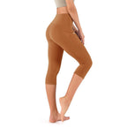 Damskie legginsy capri z kieszeniami