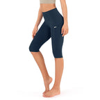 Damskie legginsy capri z kieszeniami