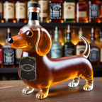 Dekoracyjna karafka do whisky z motywem psa