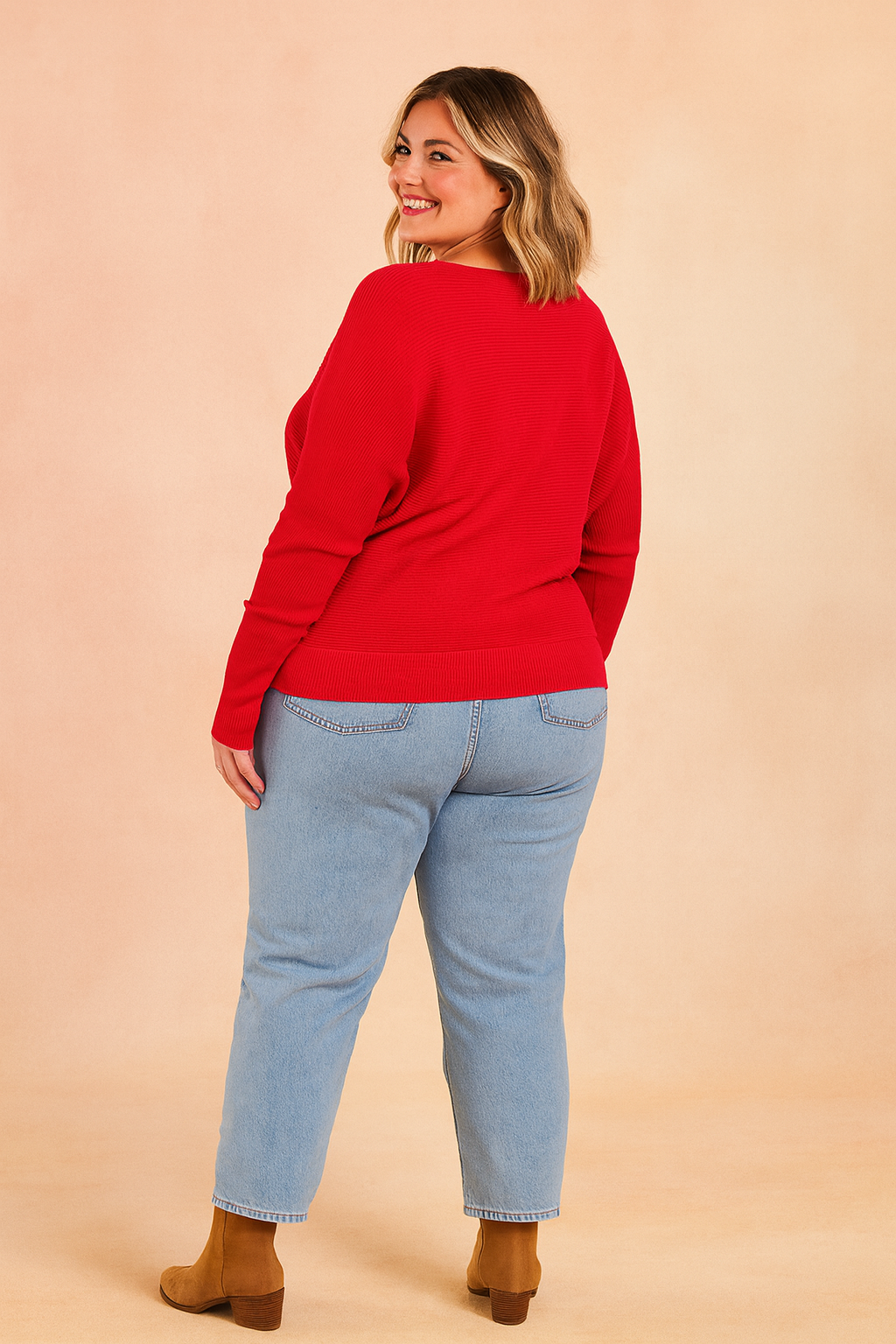 Dorota | Sweter oversize z dekoltem w serek