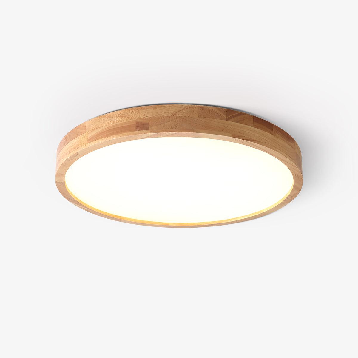 Drewniana geometryczna lampa sufitowa LED wpuszczana