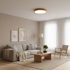 Drewniana geometryczna lampa sufitowa LED wpuszczana