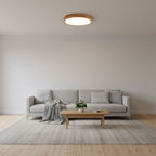Drewniana geometryczna lampa sufitowa LED wpuszczana