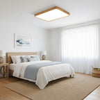 Drewniana geometryczna lampa sufitowa LED wpuszczana