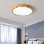 Drewniana geometryczna lampa sufitowa LED wpuszczana