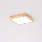 Drewniana geometryczna lampa sufitowa LED wpuszczana