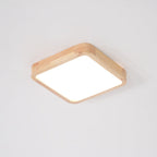 Drewniana geometryczna lampa sufitowa LED wpuszczana