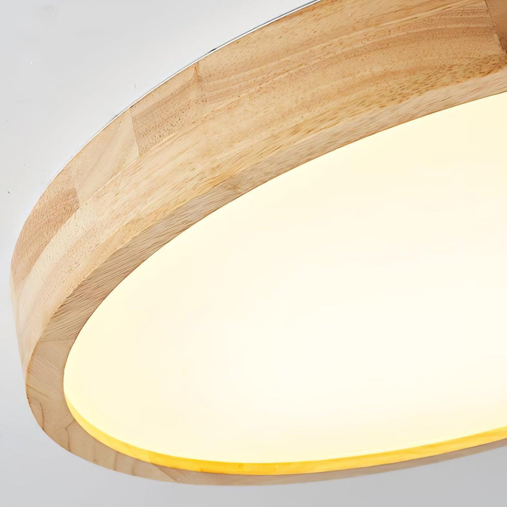 Drewniana geometryczna lampa sufitowa LED wpuszczana