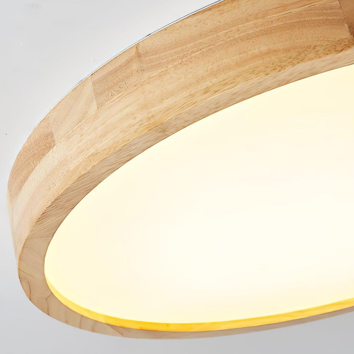 Drewniana geometryczna lampa sufitowa LED wpuszczana