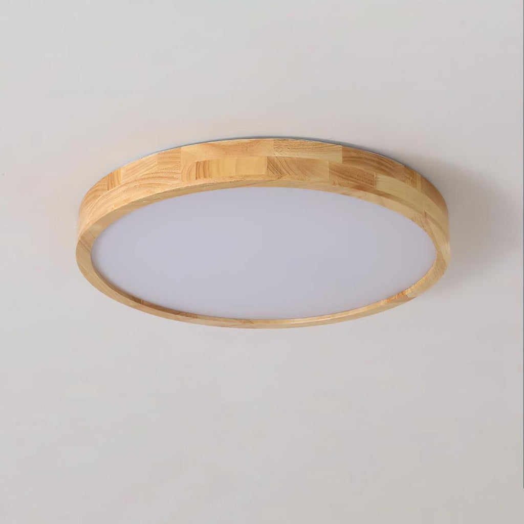 Drewniana geometryczna lampa sufitowa LED wpuszczana