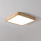 Drewniana geometryczna lampa sufitowa LED wpuszczana