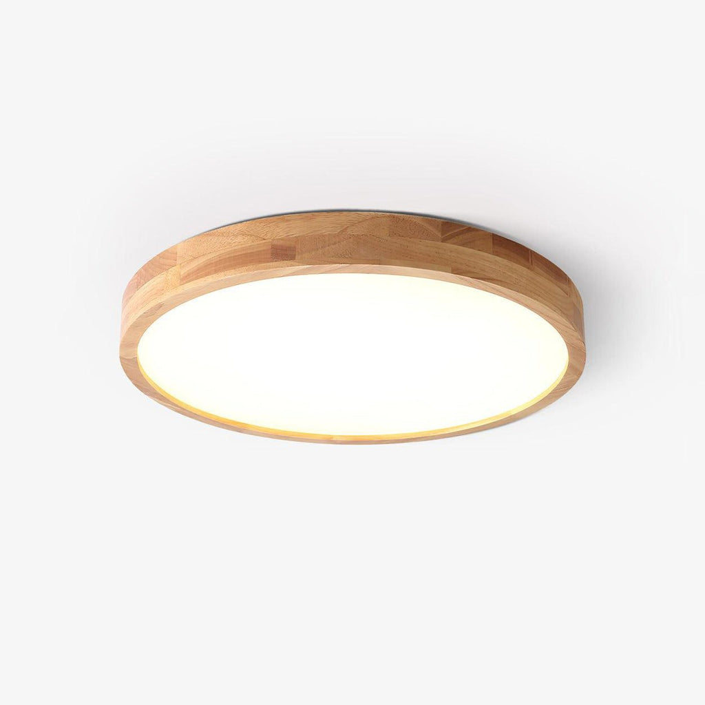 Drewniana geometryczna lampa sufitowa LED wpuszczana