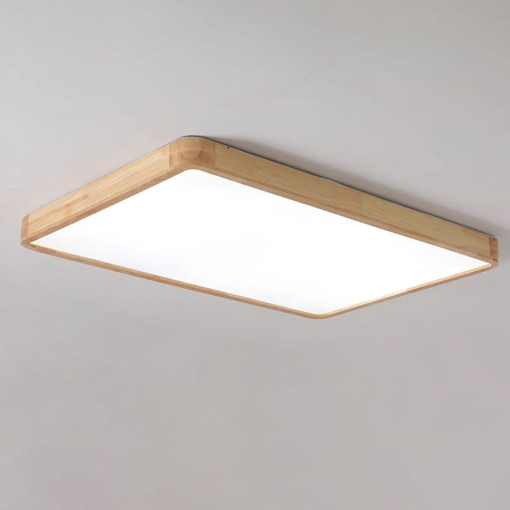 Drewniana geometryczna lampa sufitowa LED wpuszczana