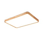 Drewniana geometryczna lampa sufitowa LED wpuszczana