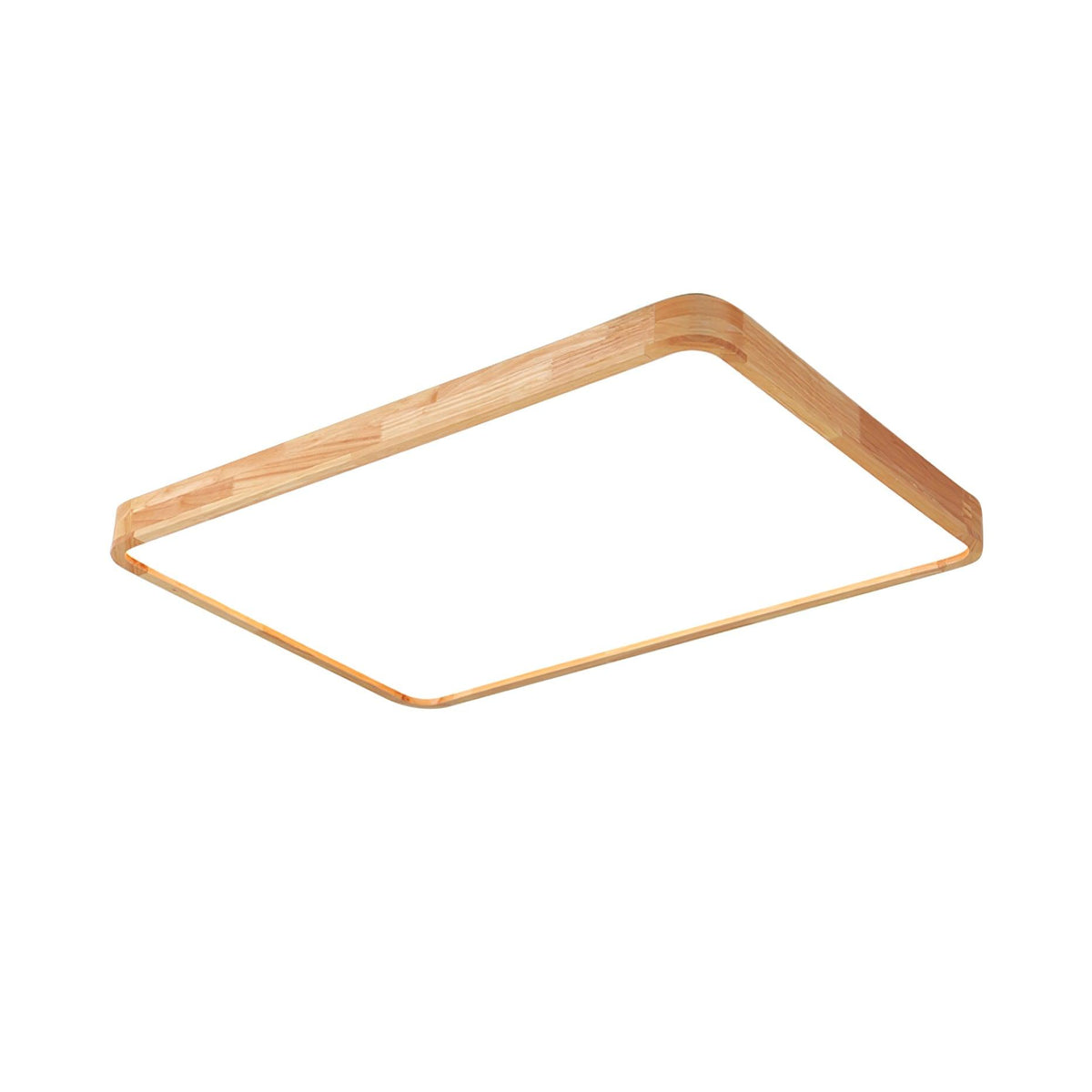 Drewniana geometryczna lampa sufitowa LED wpuszczana