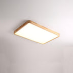 Drewniana geometryczna lampa sufitowa LED wpuszczana