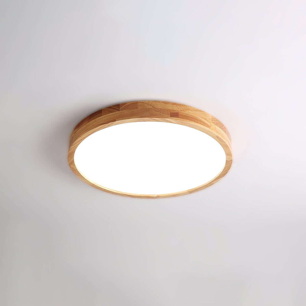 Drewniana geometryczna lampa sufitowa LED wpuszczana