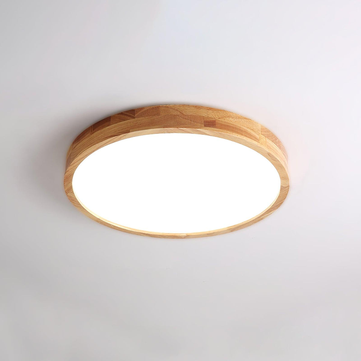 Drewniana geometryczna lampa sufitowa LED wpuszczana