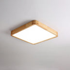 Drewniana geometryczna lampa sufitowa LED wpuszczana