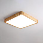 Drewniana geometryczna lampa sufitowa LED wpuszczana