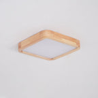 Drewniana geometryczna lampa sufitowa LED wpuszczana