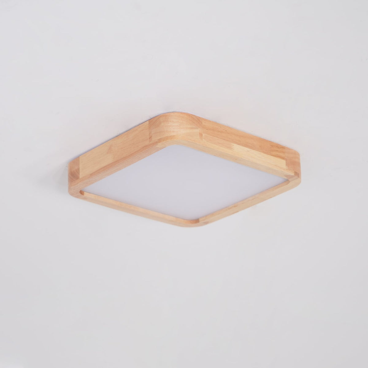 Drewniana geometryczna lampa sufitowa LED wpuszczana