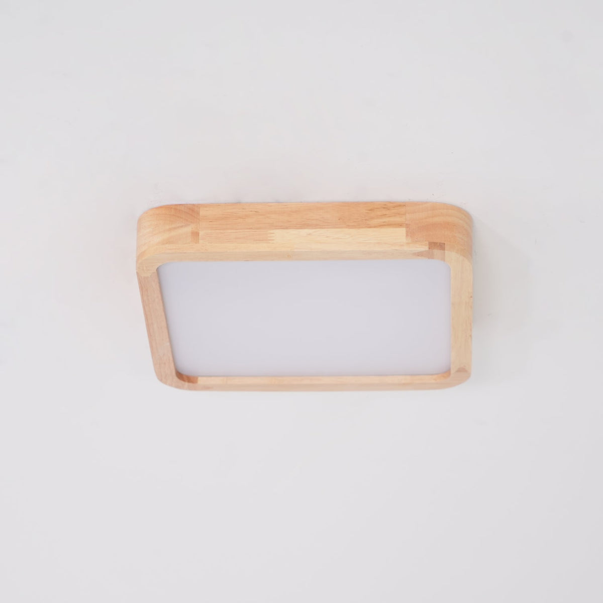Drewniana geometryczna lampa sufitowa LED wpuszczana