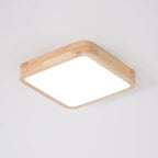 Drewniana geometryczna lampa sufitowa LED wpuszczana